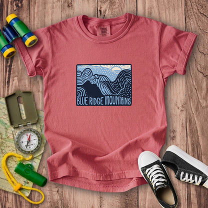 Blue Ridge Mountains Kids Cotton T-Shirt