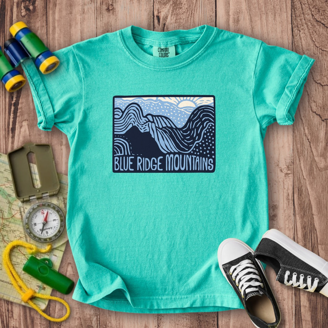 Blue Ridge Mountains Kids Cotton T-Shirt