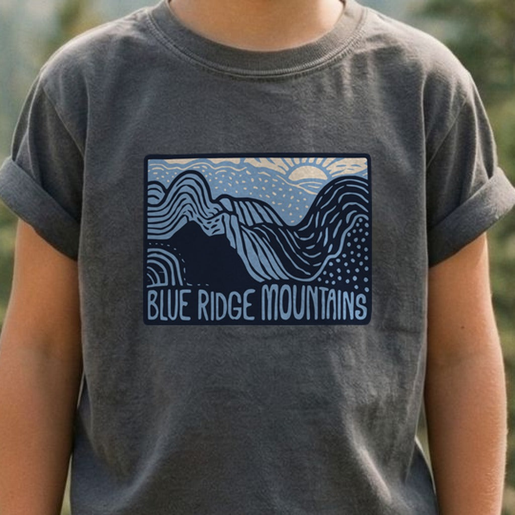 Blue Ridge Mountains Kids Cotton T-Shirt