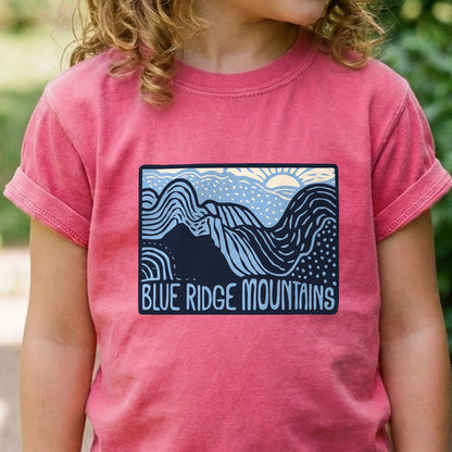 Blue Ridge Mountains Kids Cotton T-Shirt