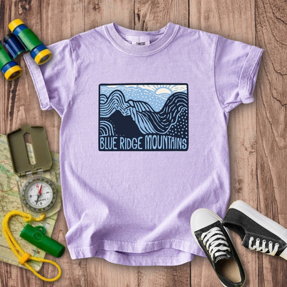 Blue Ridge Mountains Kids Cotton T-Shirt