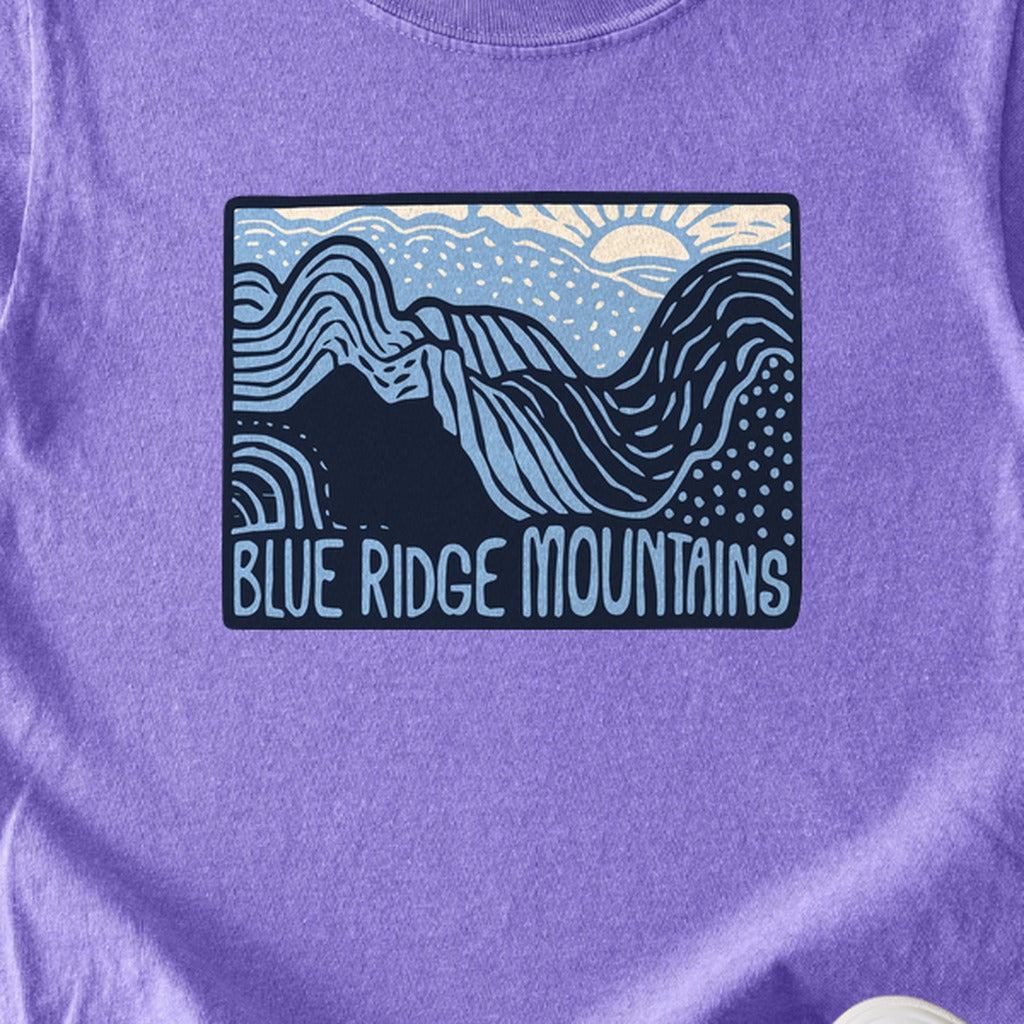 Blue Ridge Mountains Kids Cotton T-Shirt