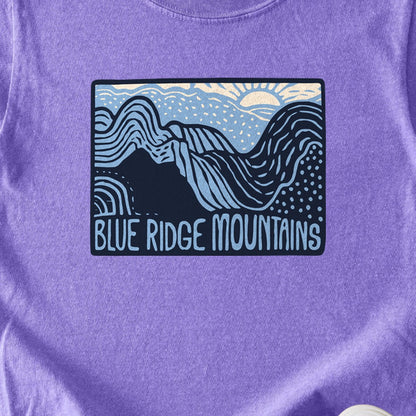Blue Ridge Mountains Kids Cotton T-Shirt