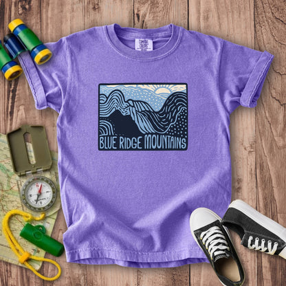 Blue Ridge Mountains Kids Cotton T-Shirt
