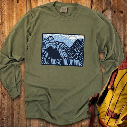 Blue Ridge Mountains Cotton Long Sleeve