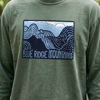 Blue Ridge Mountains Cotton Long Sleeve