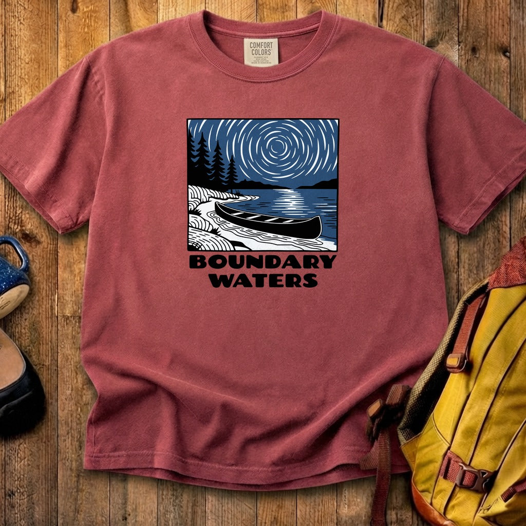 Boundary Waters Canoe Area Wilderness at Night Cotton T-Shirt