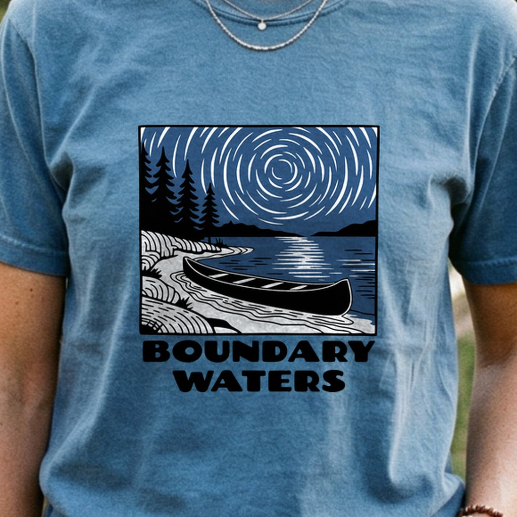 Boundary Waters Canoe Area Wilderness at Night Cotton T-Shirt