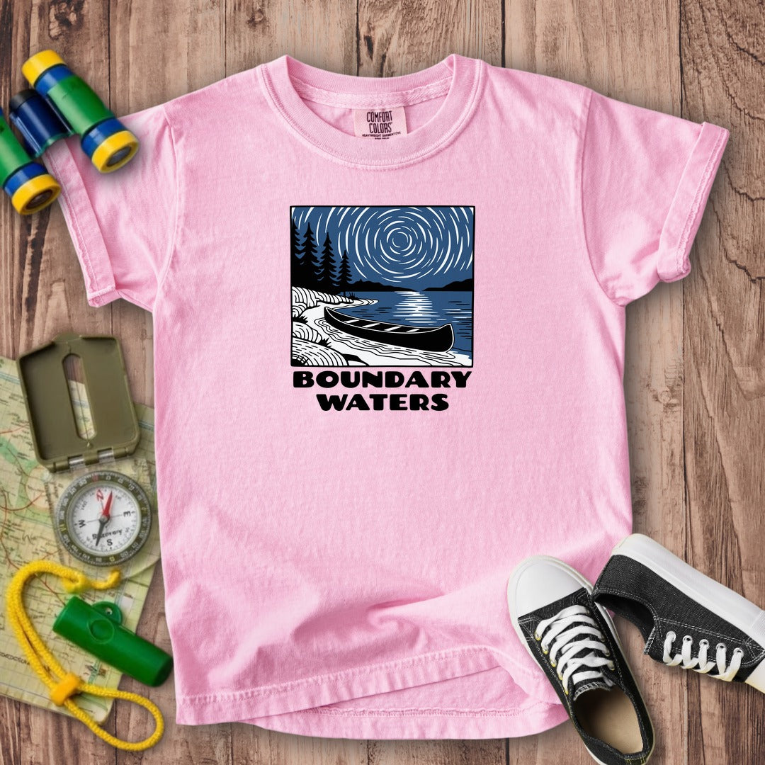 Boundary Waters Canoe Area Wilderness at Night Kids Cotton T-Shirt