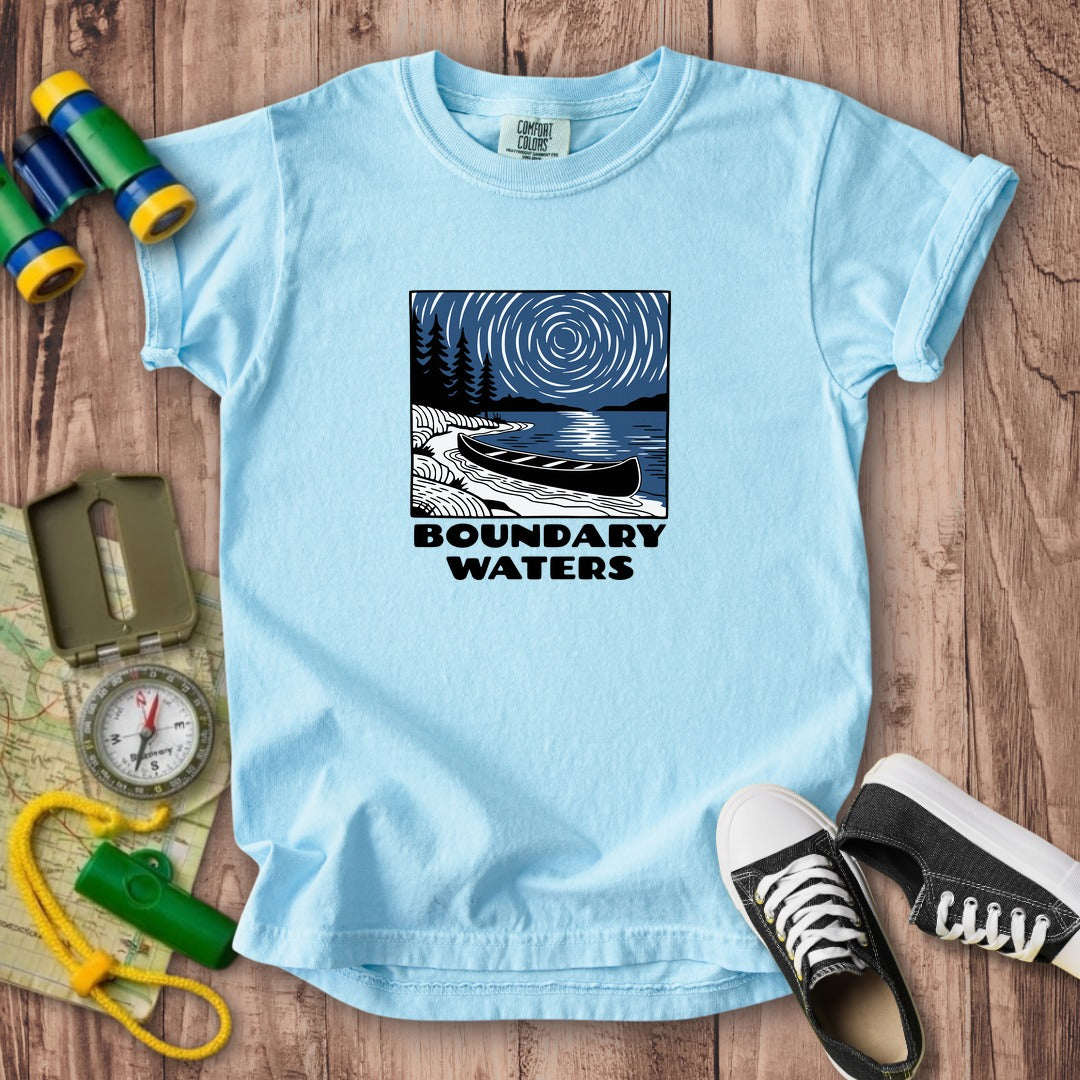 Boundary Waters Canoe Area Wilderness at Night Kids Cotton T-Shirt