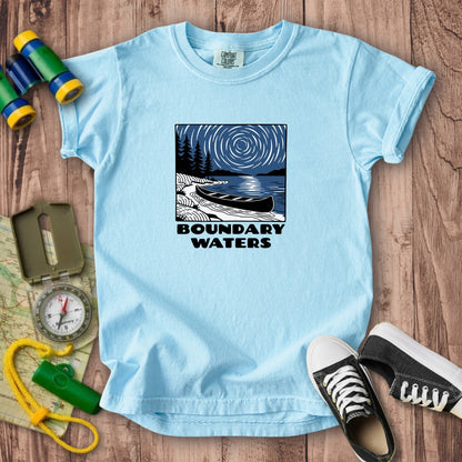 Boundary Waters Canoe Area Wilderness at Night Kids Cotton T-Shirt