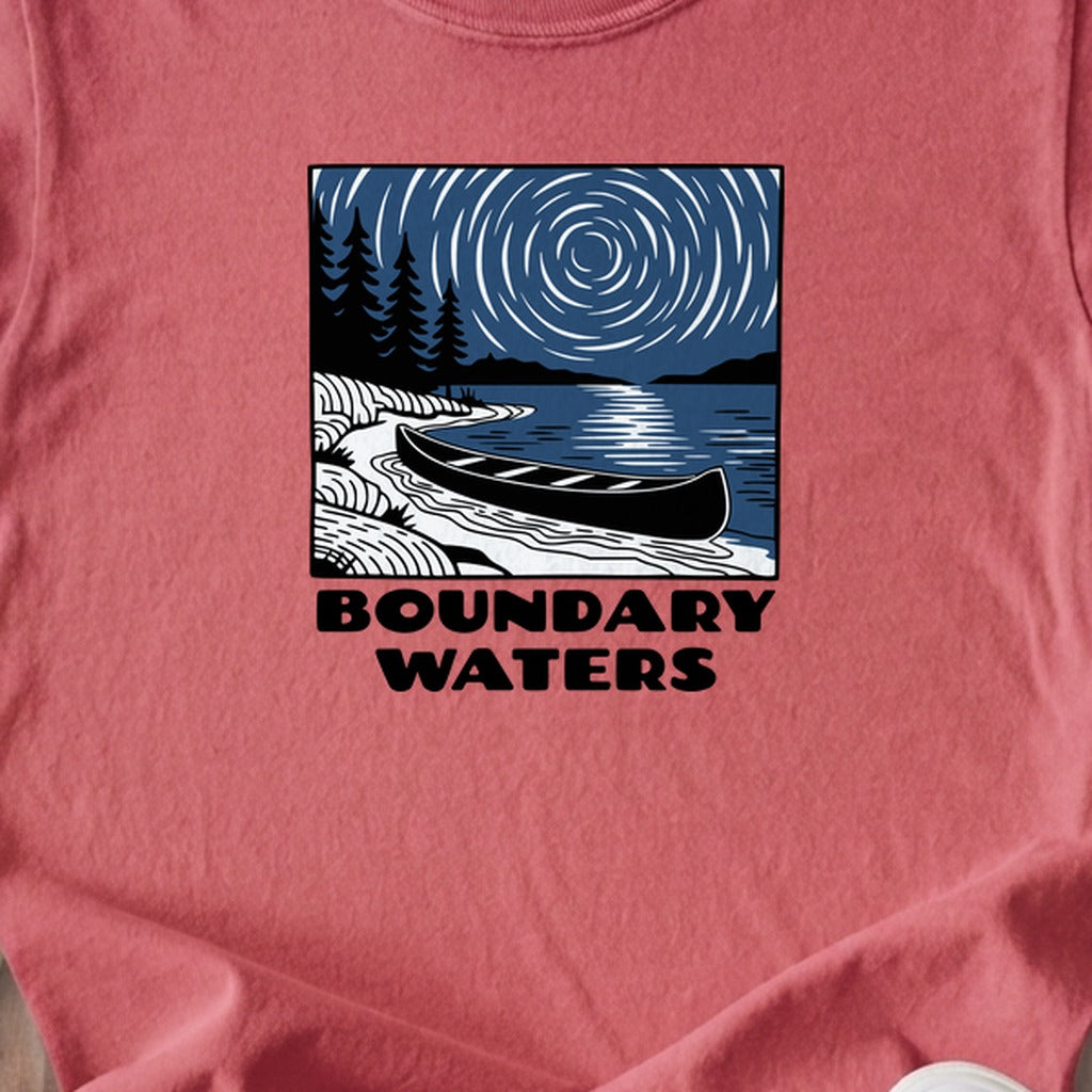 Boundary Waters Canoe Area Wilderness at Night Kids Cotton T-Shirt