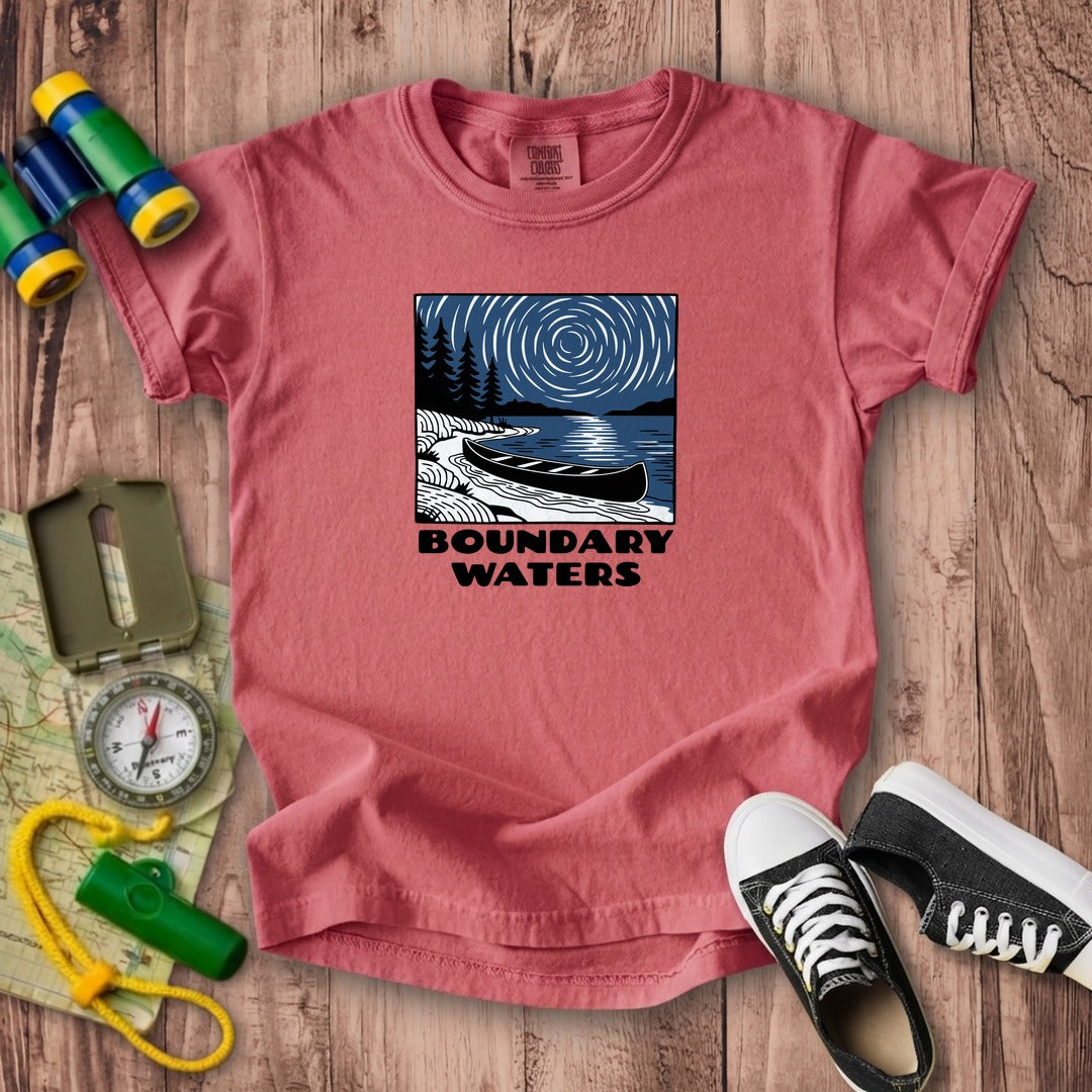 Boundary Waters Canoe Area Wilderness at Night Kids Cotton T-Shirt