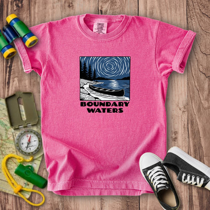 Boundary Waters Canoe Area Wilderness at Night Kids Cotton T-Shirt
