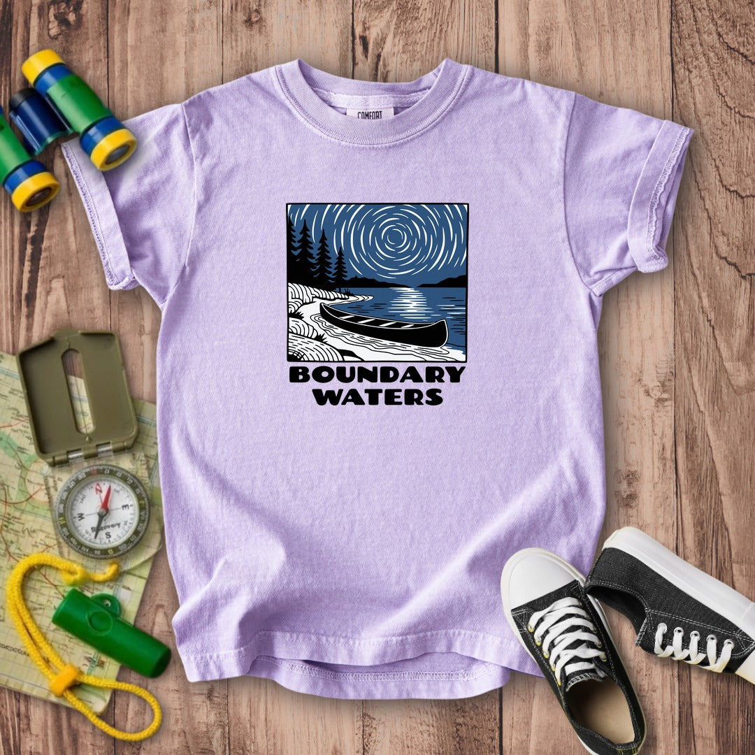 Boundary Waters Canoe Area Wilderness at Night Kids Cotton T-Shirt