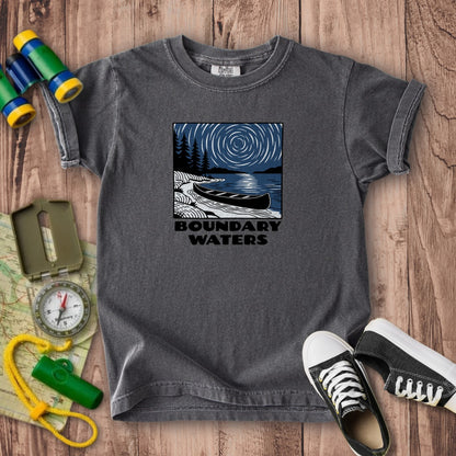 Boundary Waters Canoe Area Wilderness at Night Kids Cotton T-Shirt