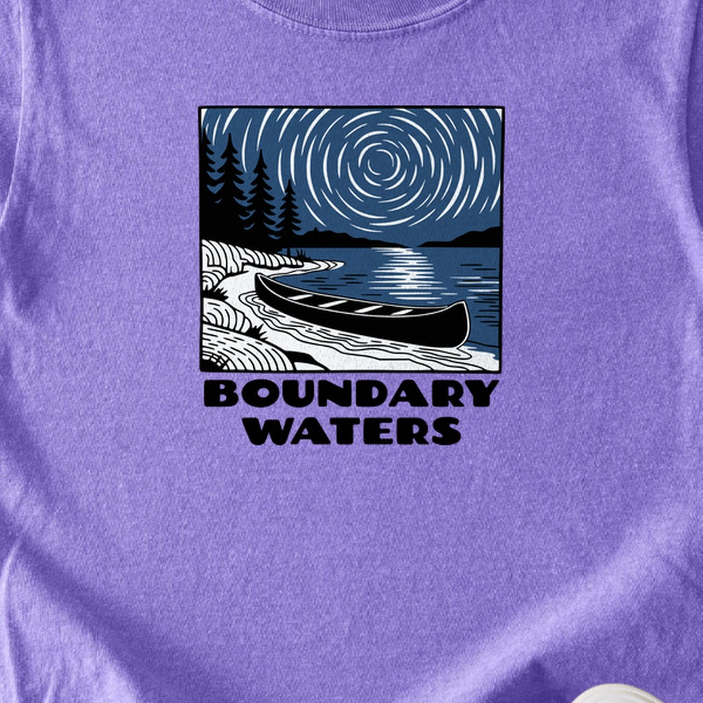 Boundary Waters Canoe Area Wilderness at Night Kids Cotton T-Shirt