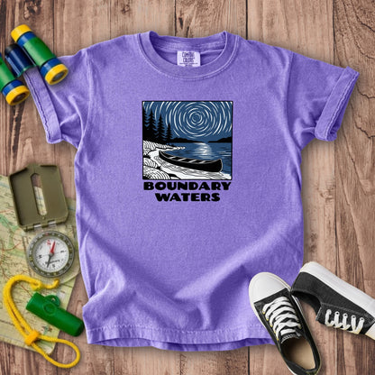 Boundary Waters Canoe Area Wilderness at Night Kids Cotton T-Shirt