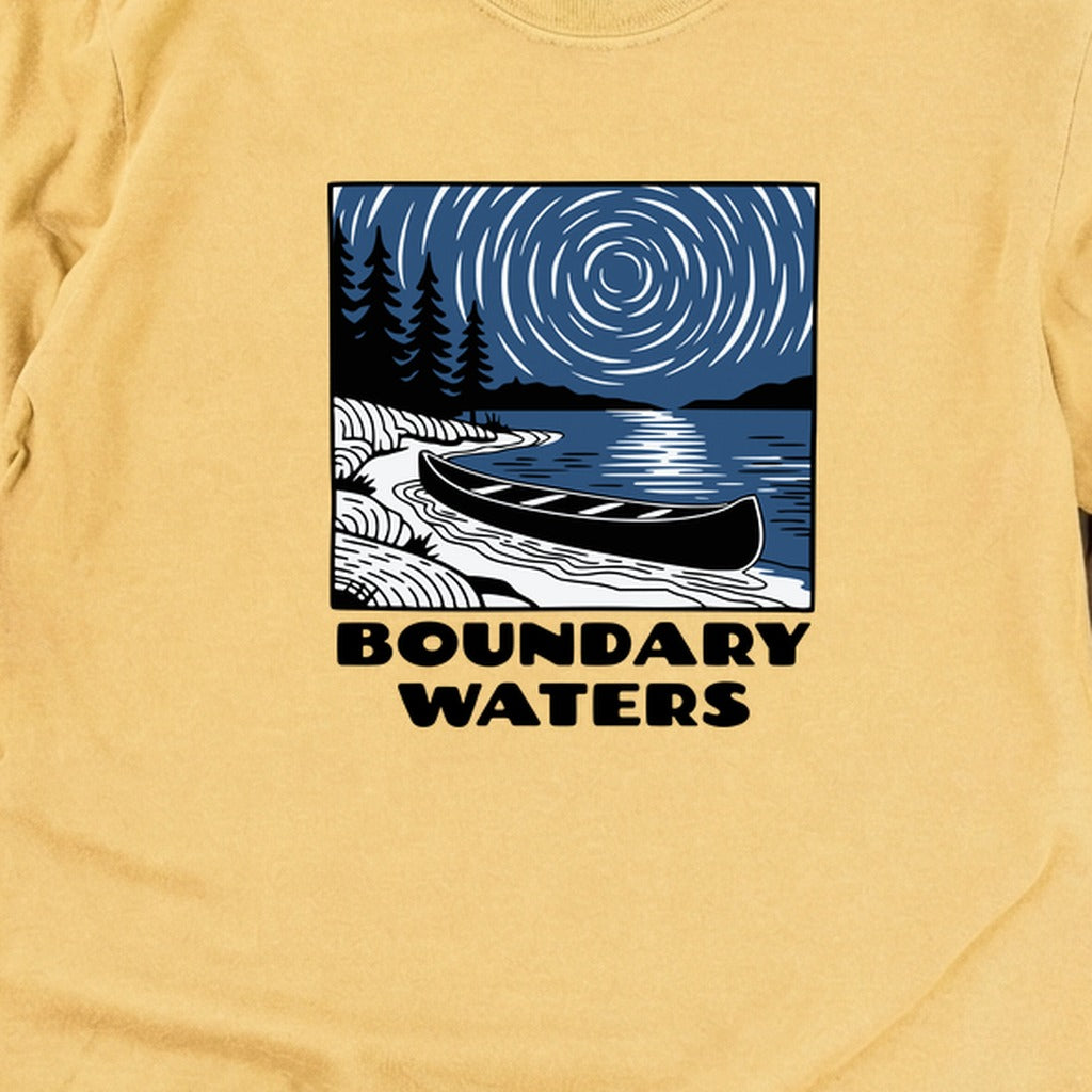 Boundary Waters Canoe Area Wilderness at Night Cotton Long Sleeve