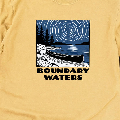 Boundary Waters Canoe Area Wilderness at Night Cotton Long Sleeve
