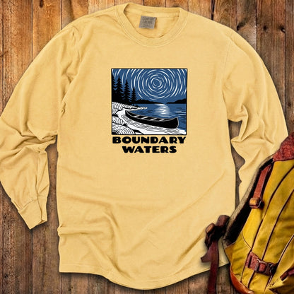 Boundary Waters Canoe Area Wilderness at Night Cotton Long Sleeve