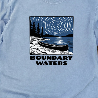 Boundary Waters Canoe Area Wilderness at Night Cotton Long Sleeve