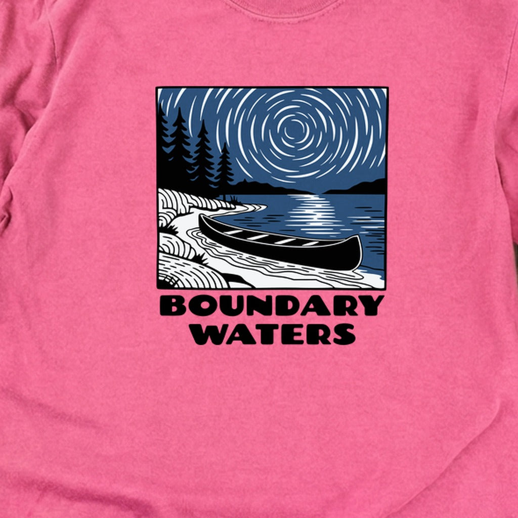 Boundary Waters Canoe Area Wilderness at Night Cotton Long Sleeve