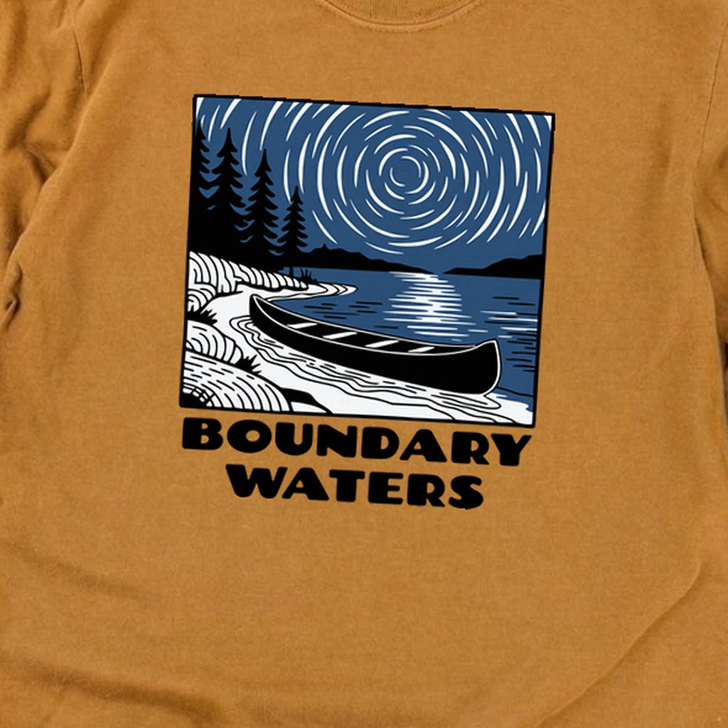 Boundary Waters Canoe Area Wilderness at Night Cotton Long Sleeve