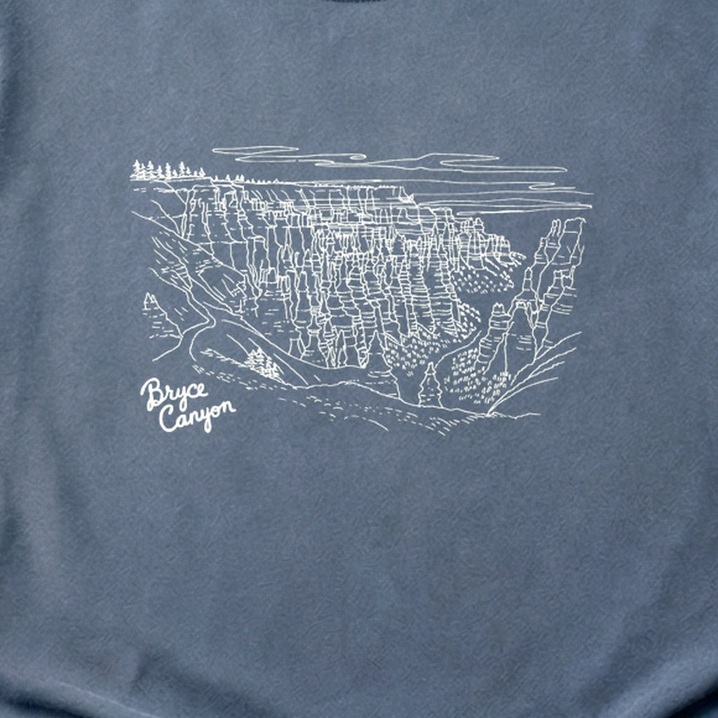 Bryce Line Drawing Cotton T-Shirt