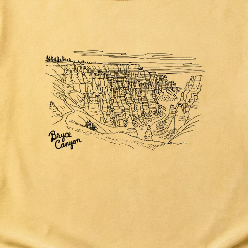 Bryce Line Drawing Cotton T-Shirt