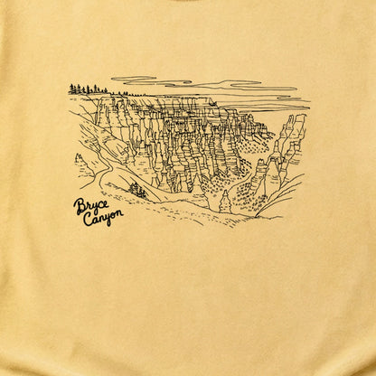 Bryce Line Drawing Cotton T-Shirt