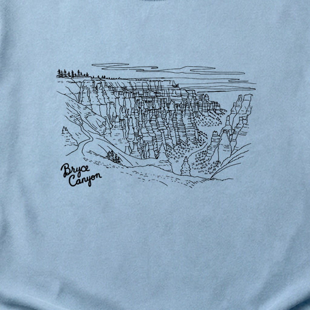 Bryce Line Drawing Cotton T-Shirt