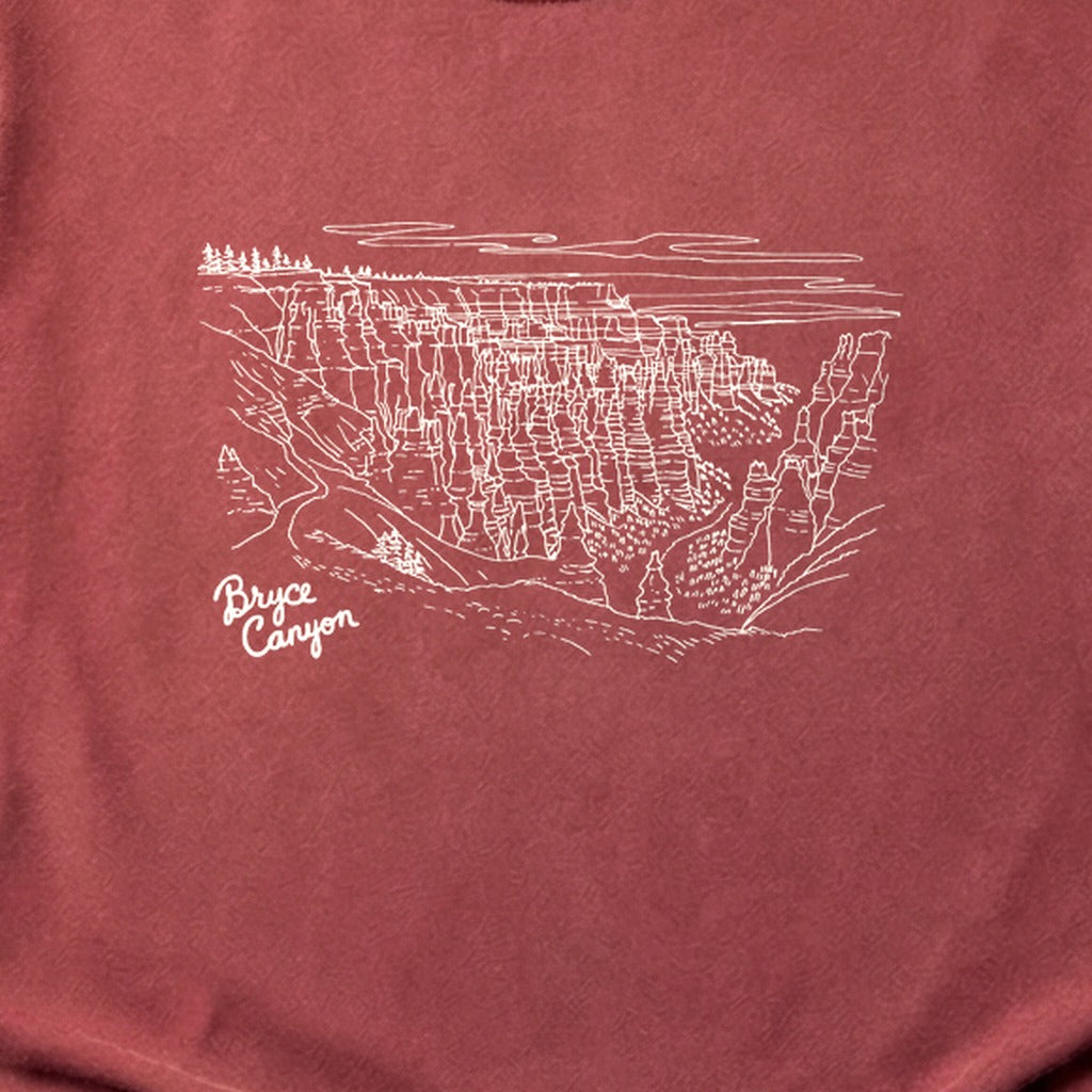 Bryce Line Drawing Cotton T-Shirt
