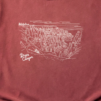 Bryce Line Drawing Cotton T-Shirt