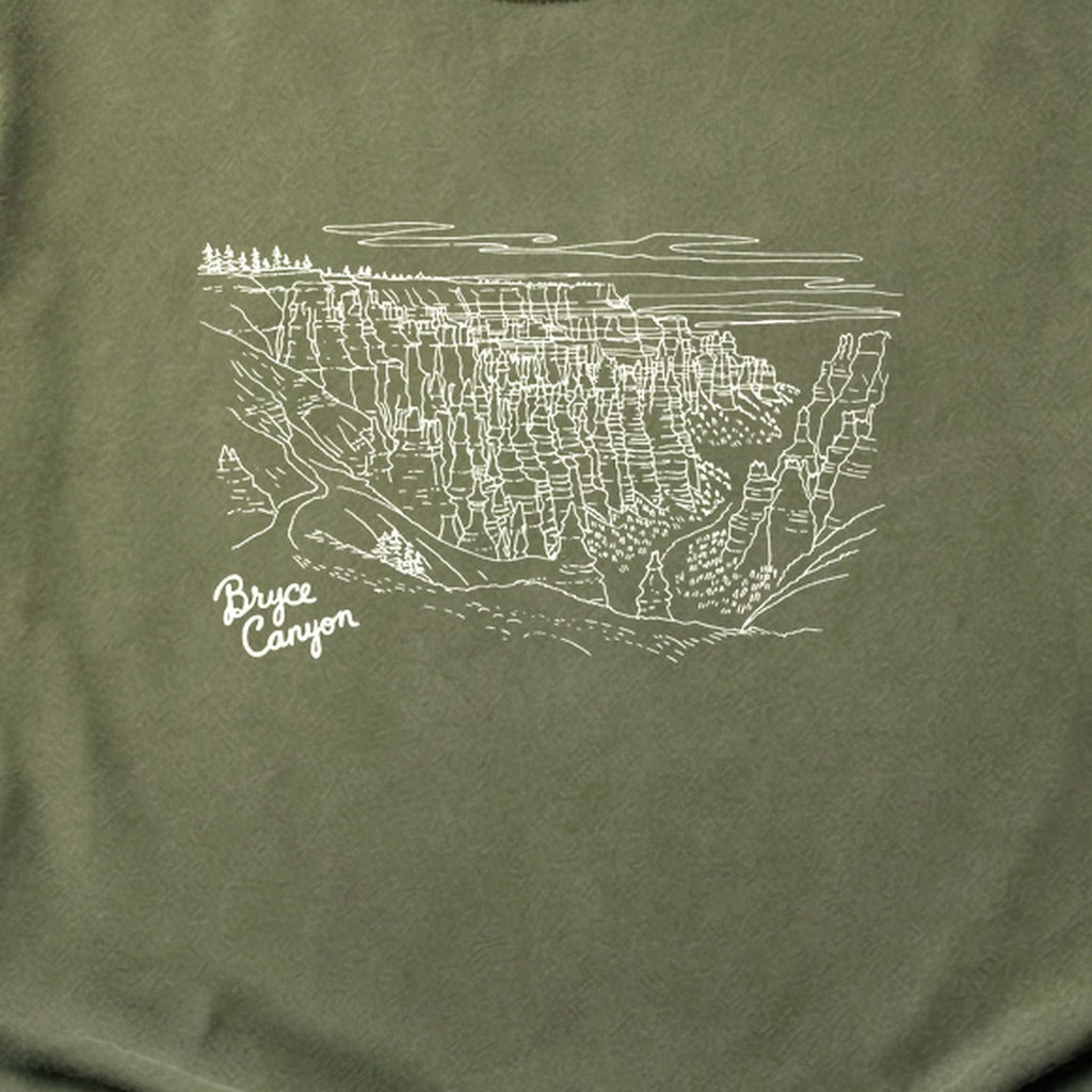 Bryce Line Drawing Cotton T-Shirt