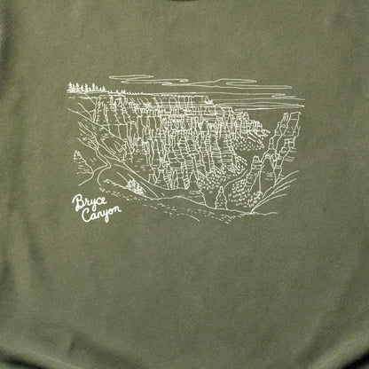 Bryce Line Drawing Cotton T-Shirt