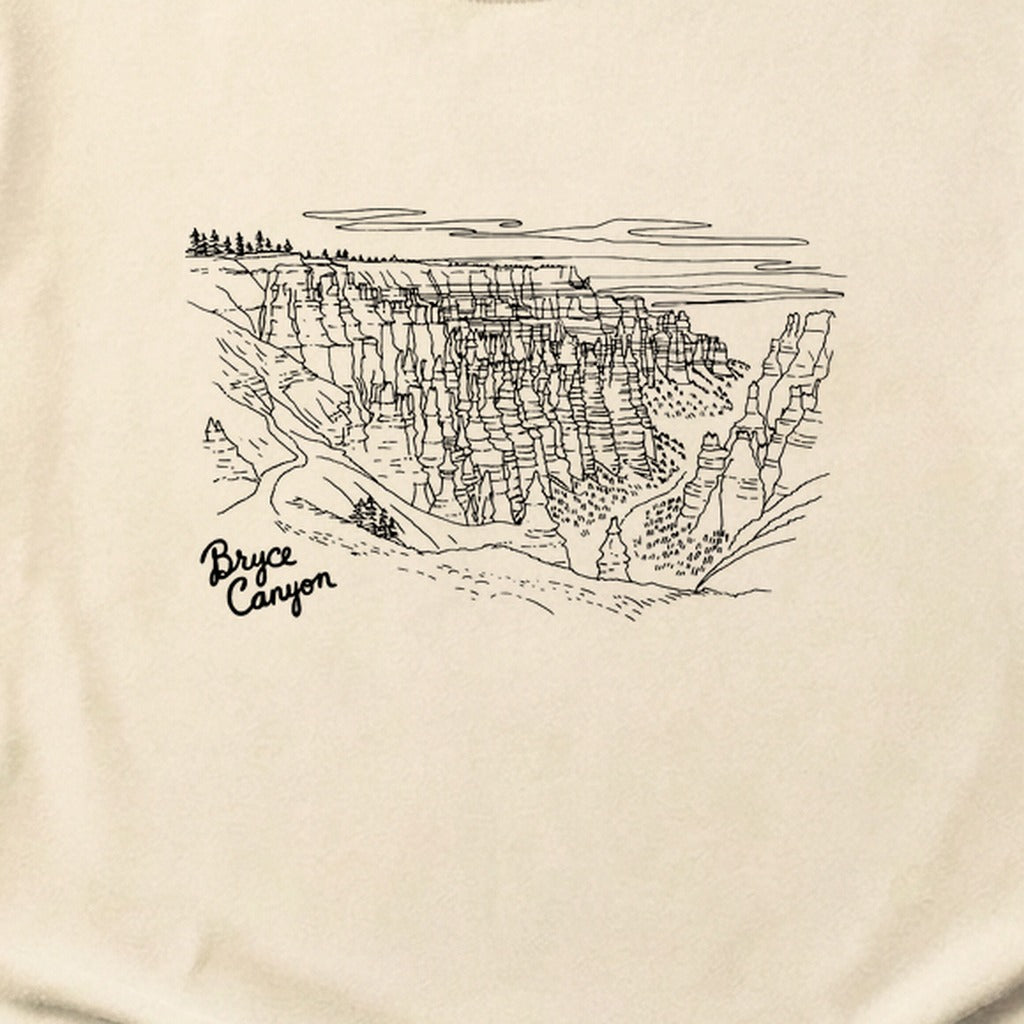 Bryce Line Drawing Cotton T-Shirt