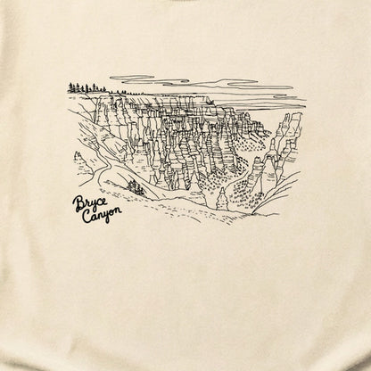 Bryce Line Drawing Cotton T-Shirt