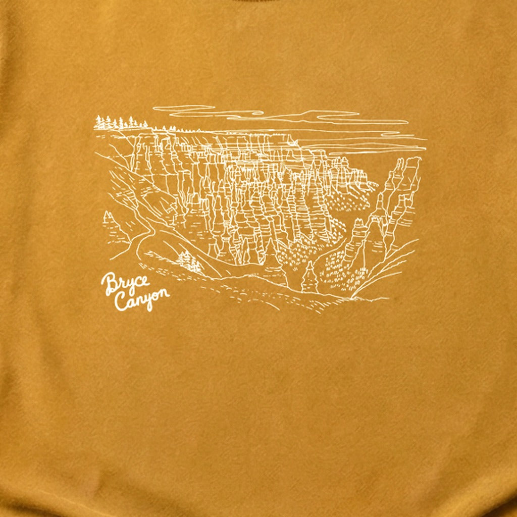 Bryce Line Drawing Cotton T-Shirt