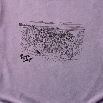 Bryce Line Drawing Cotton T-Shirt