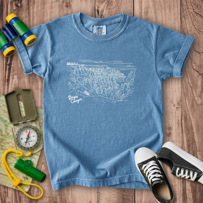 Bryce Line Drawing Kids Cotton T-Shirt