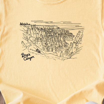 Bryce Line Drawing Kids Cotton T-Shirt