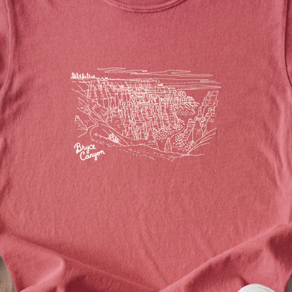 Bryce Line Drawing Kids Cotton T-Shirt