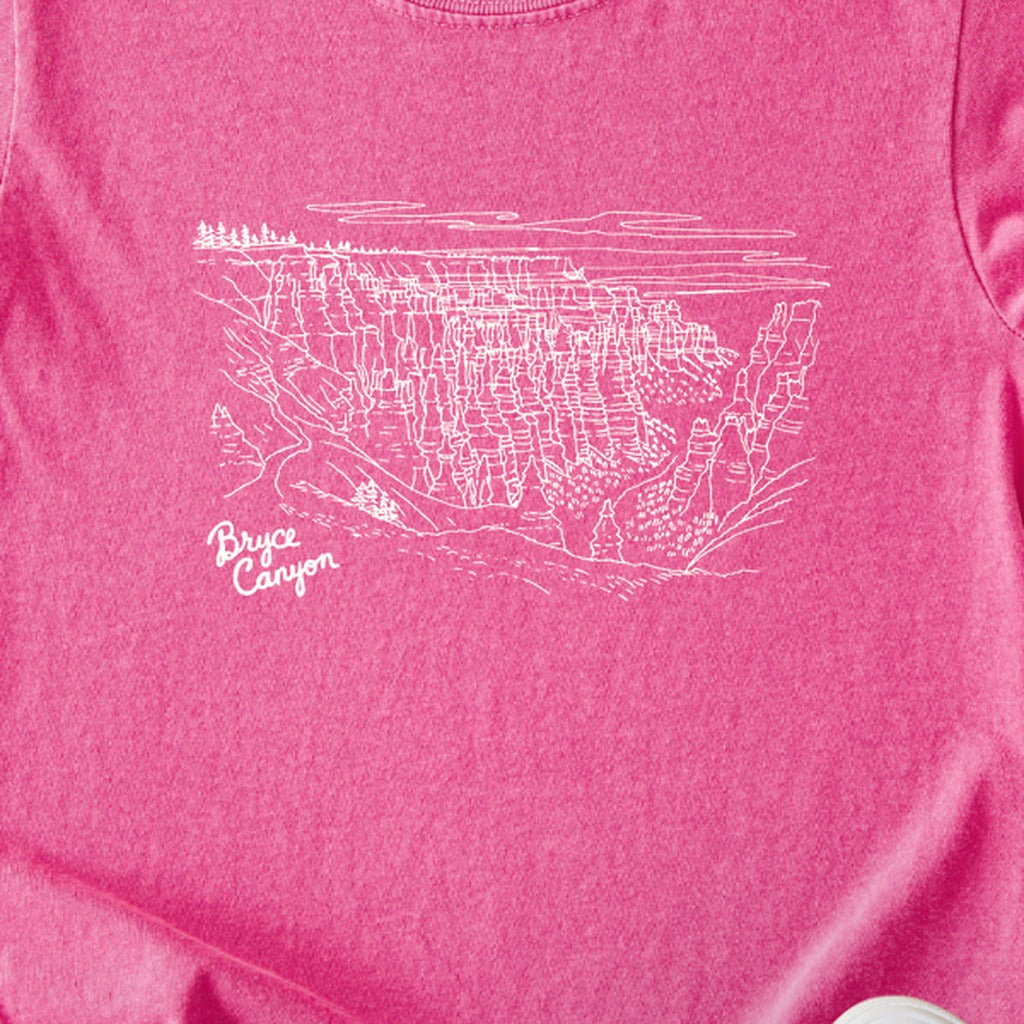 Bryce Line Drawing Kids Cotton T-Shirt