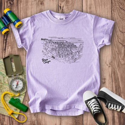 Bryce Line Drawing Kids Cotton T-Shirt