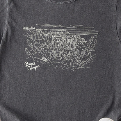 Bryce Line Drawing Kids Cotton T-Shirt