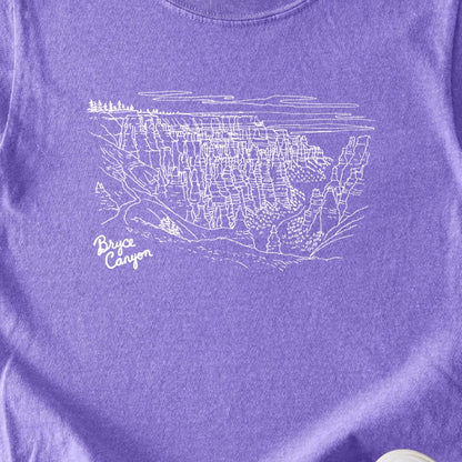 Bryce Line Drawing Kids Cotton T-Shirt
