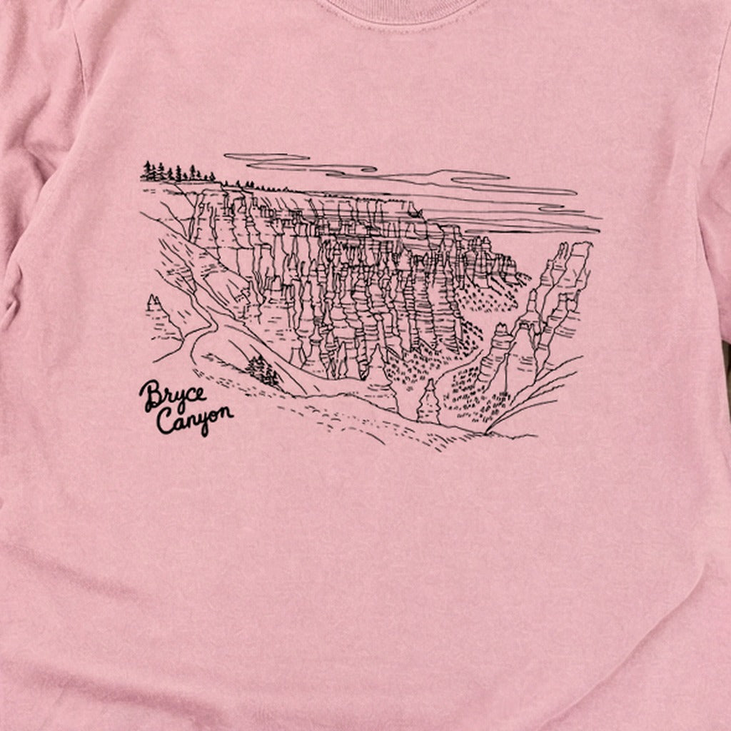 Bryce Line Drawing Cotton Long Sleeve
