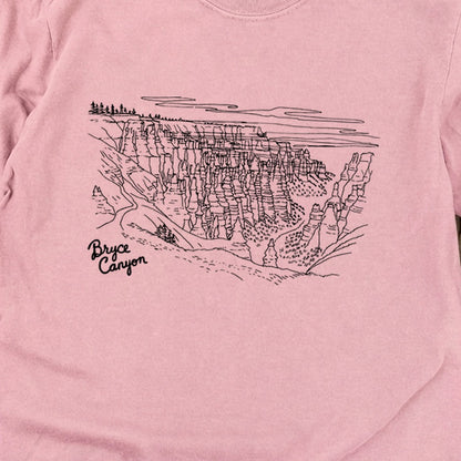 Bryce Line Drawing Cotton Long Sleeve
