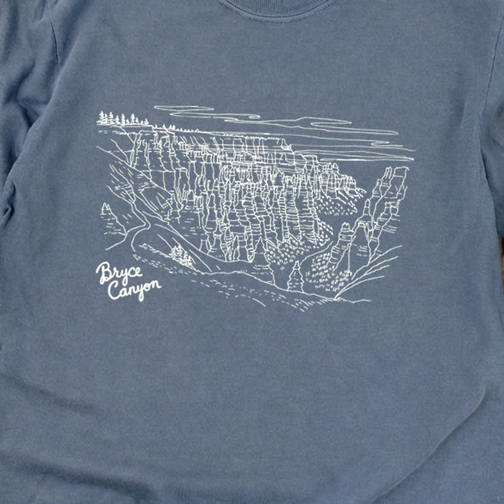 Bryce Line Drawing Cotton Long Sleeve